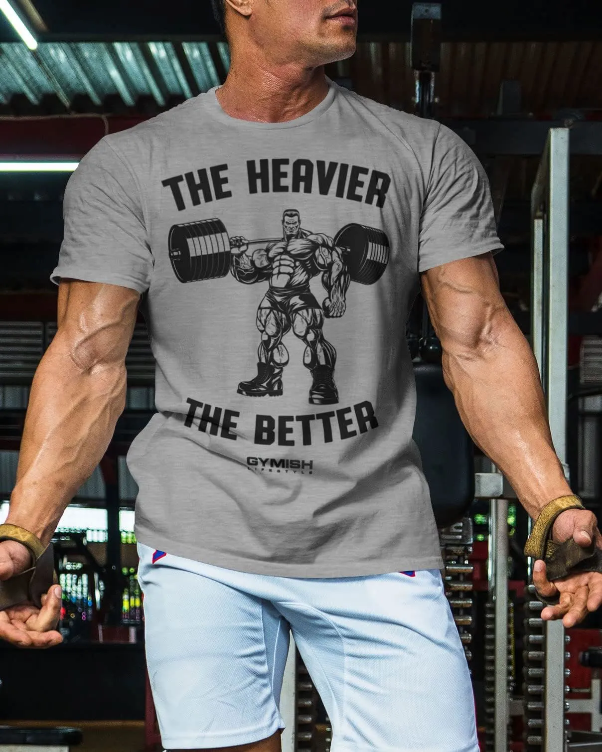 022. The Heavier The Better Funny Motivational Workout Gym T-Shirt for Men