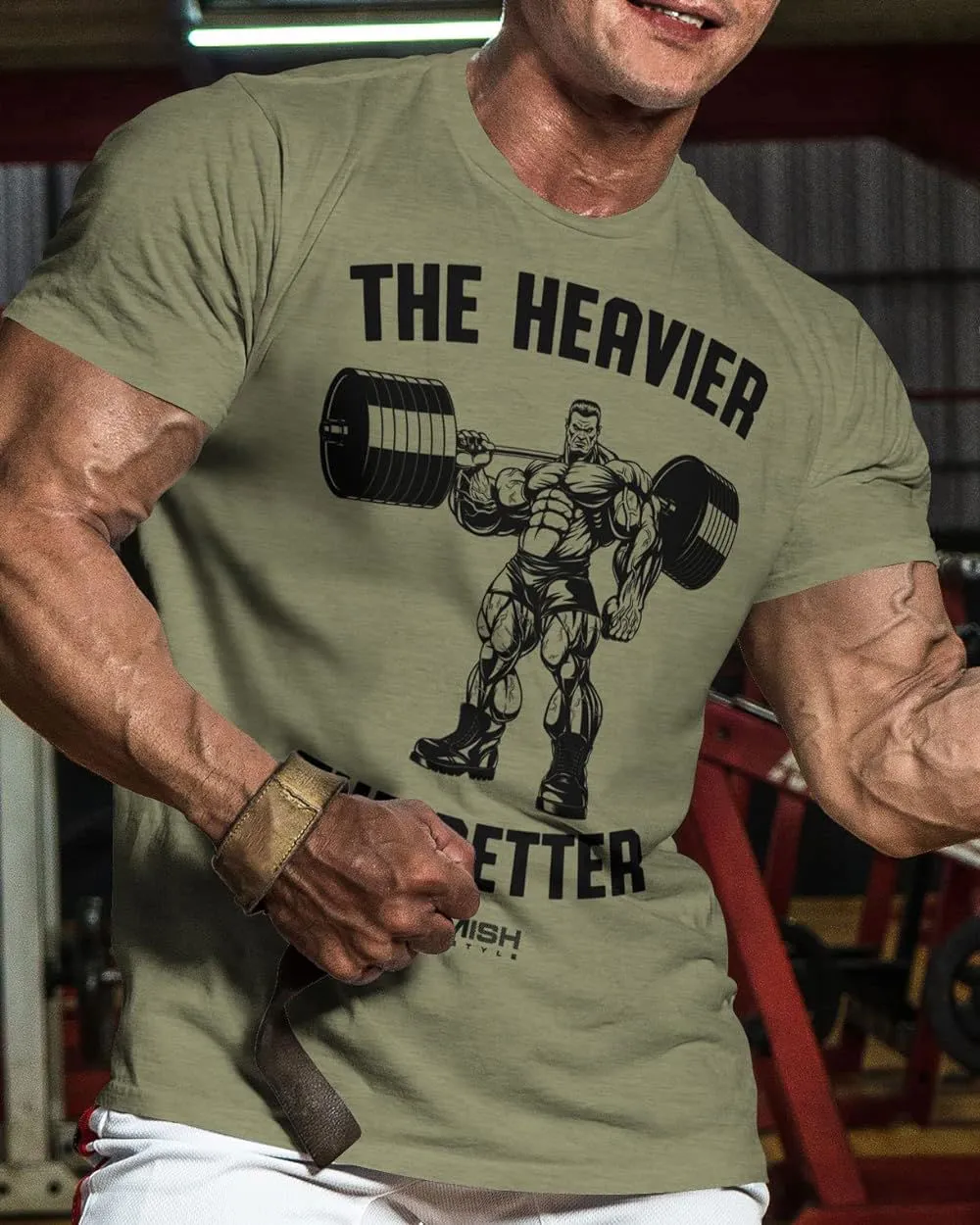 022. The Heavier The Better Funny Motivational Workout Gym T-Shirt for Men