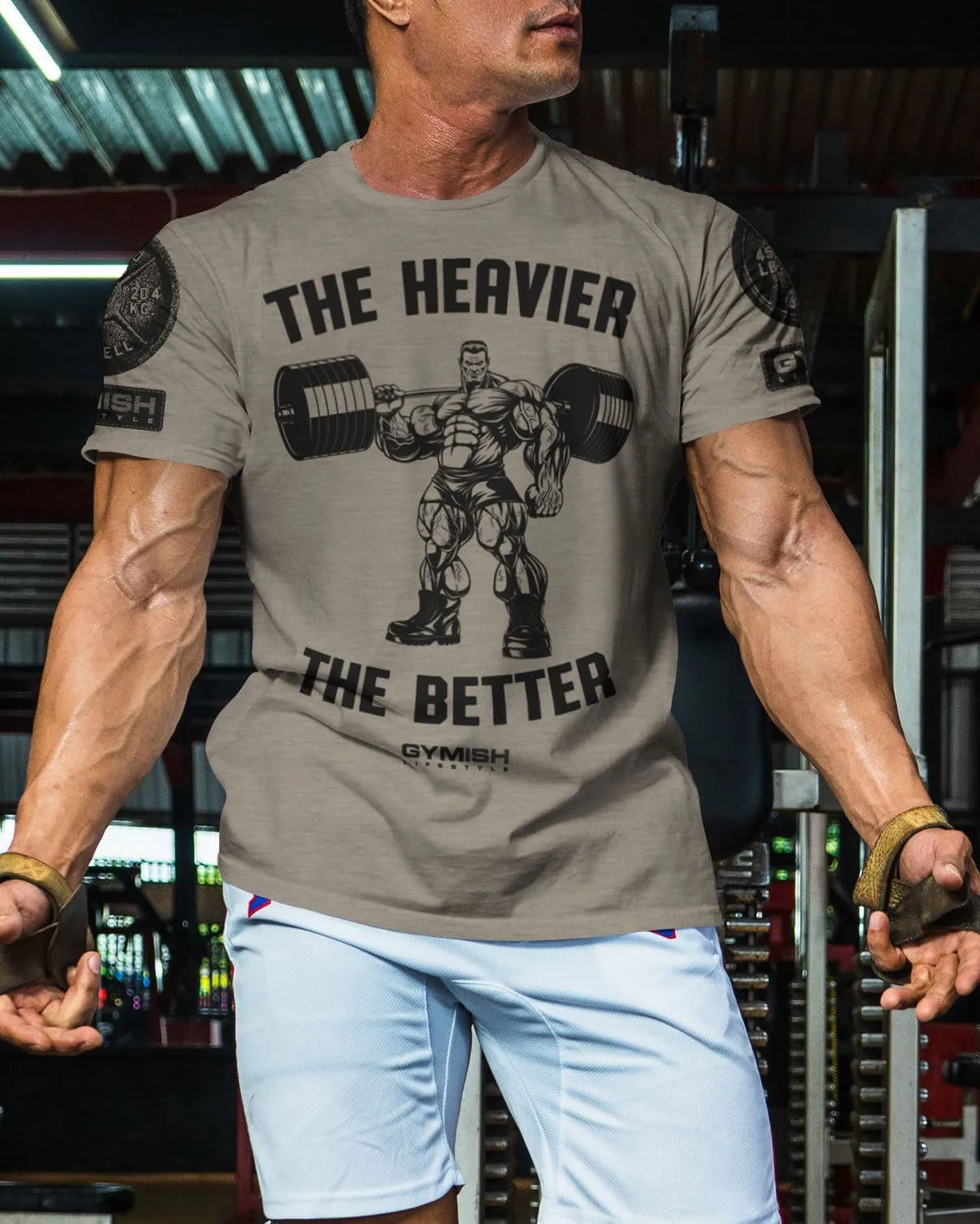 022. The Heavier The Better Funny Motivational Workout Gym T-Shirt for Men