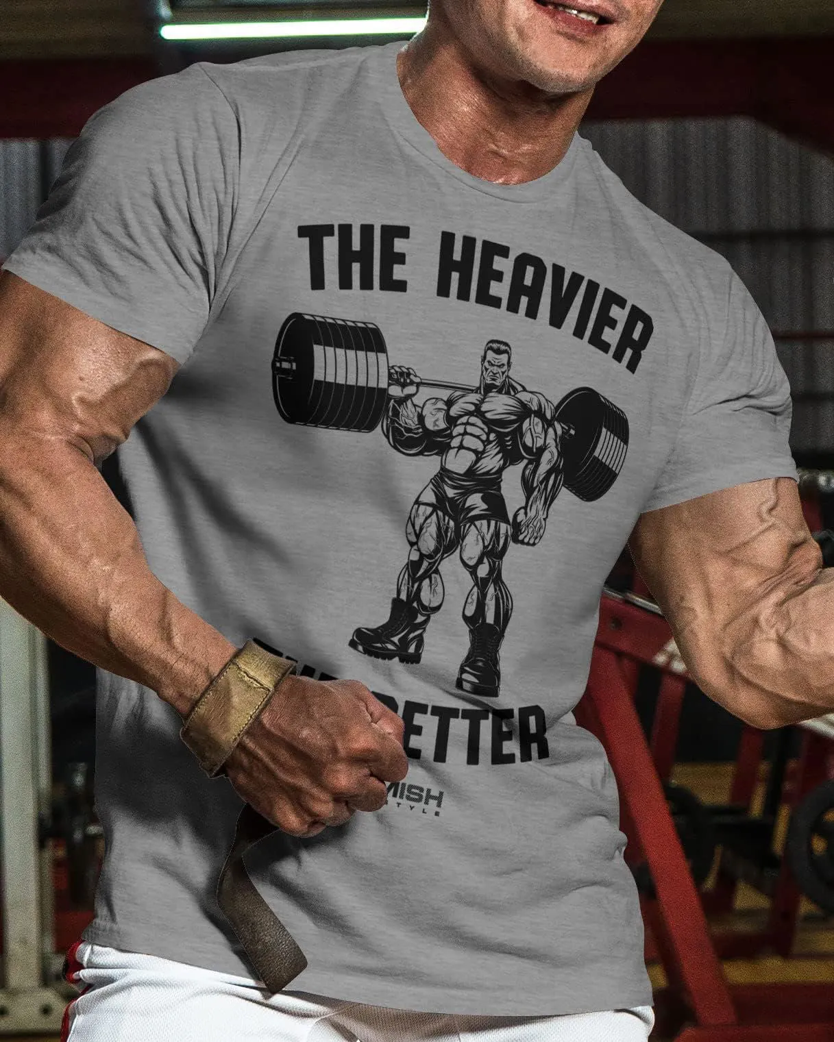 022. The Heavier The Better Funny Motivational Workout Gym T-Shirt for Men