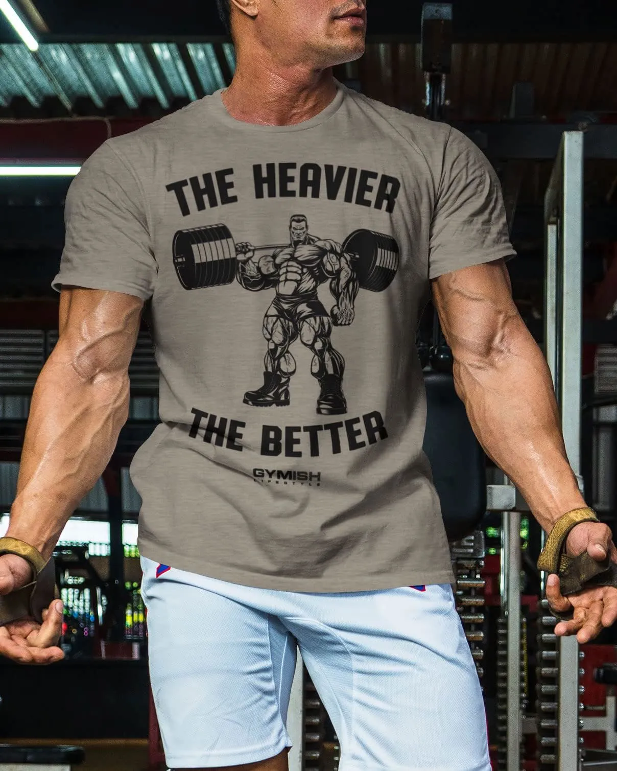 022. The Heavier The Better Funny Motivational Workout Gym T-Shirt for Men