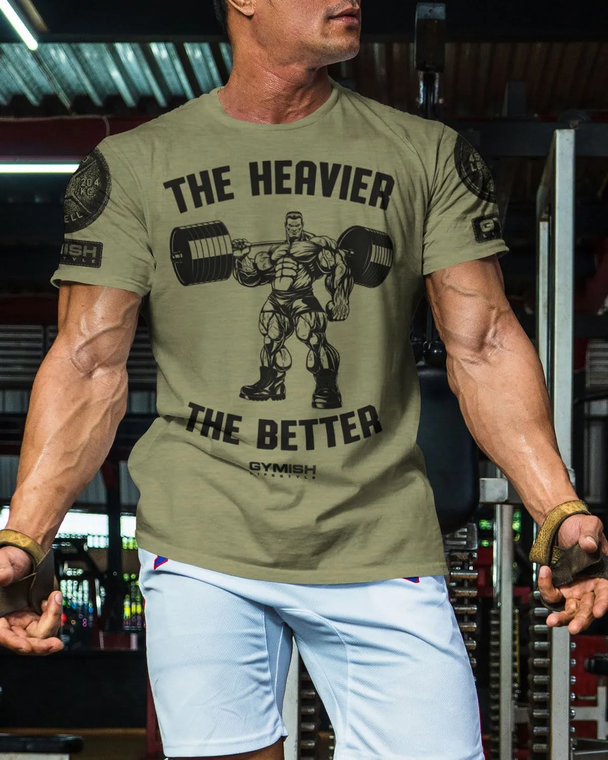 022. The Heavier The Better Funny Motivational Workout Gym T-Shirt for Men