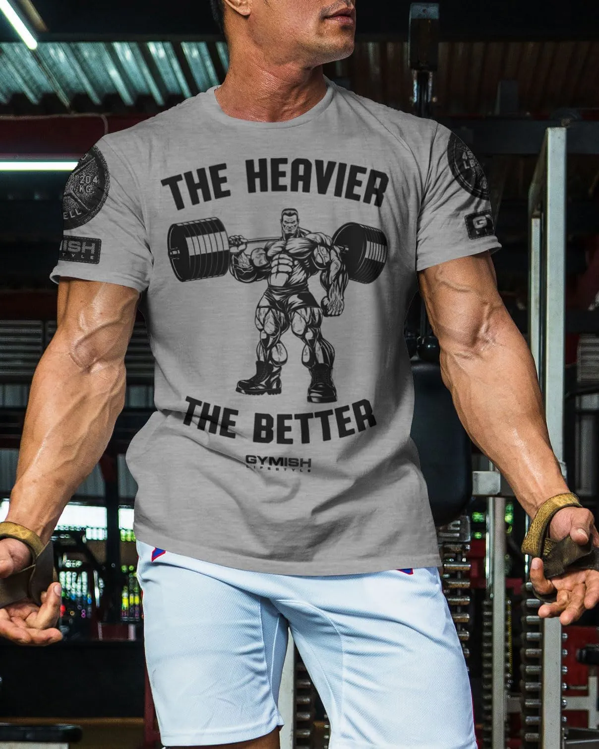 022. The Heavier The Better Funny Motivational Workout Gym T-Shirt for Men
