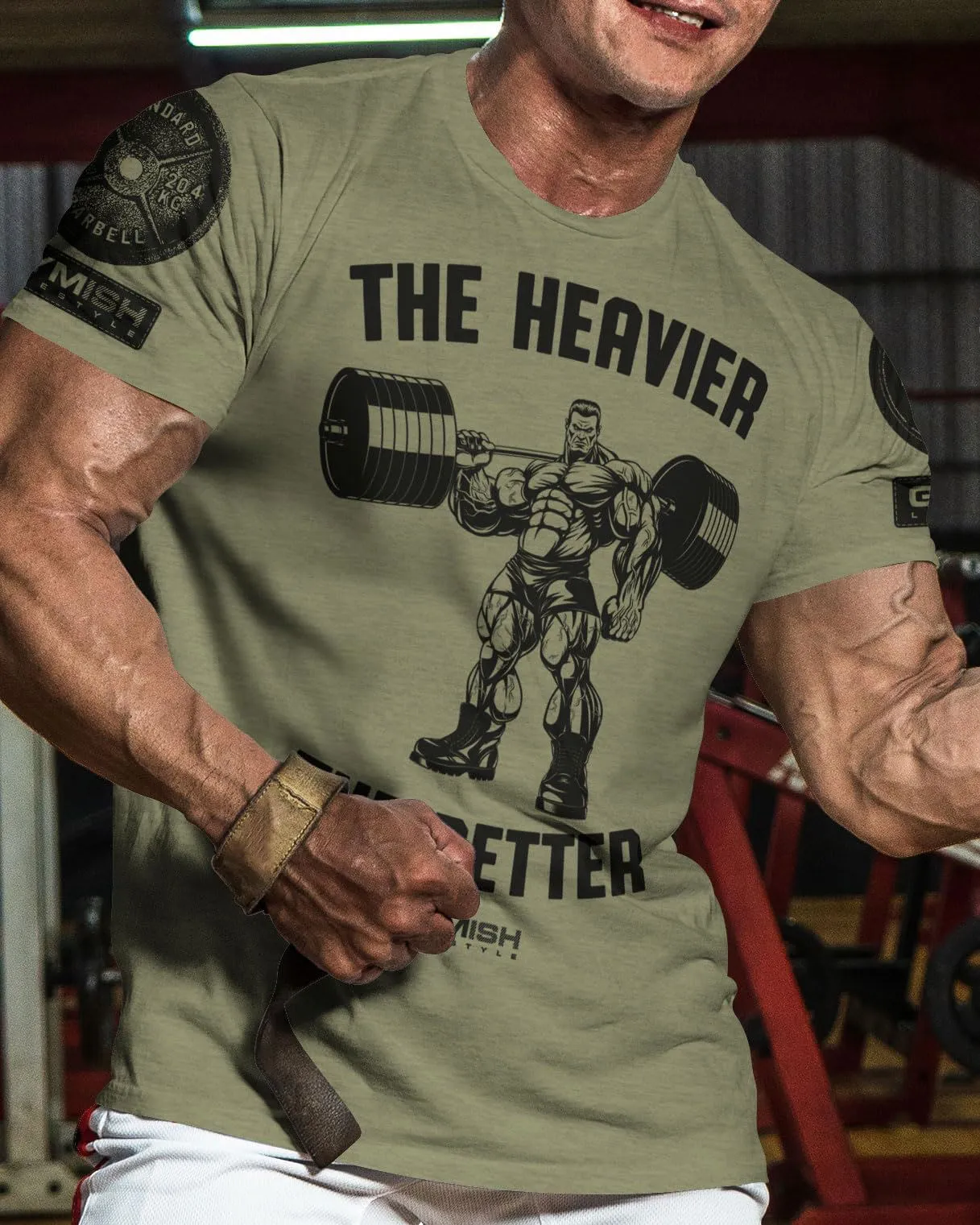 022. The Heavier The Better Funny Motivational Workout Gym T-Shirt for Men