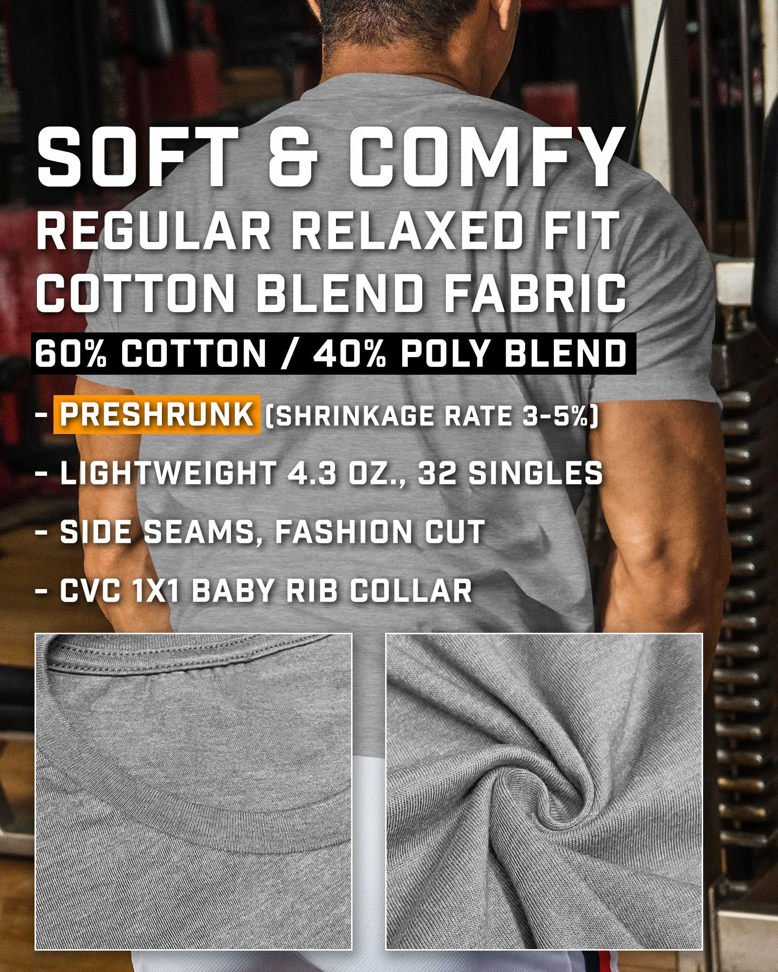 029. Stay In Fight Funny Motivational Workout Gym T-Shirt for Men