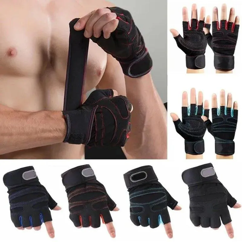 1 Pair Gym Fitness Gloves Anti-Skid Guantes Weight Lifting for Sport