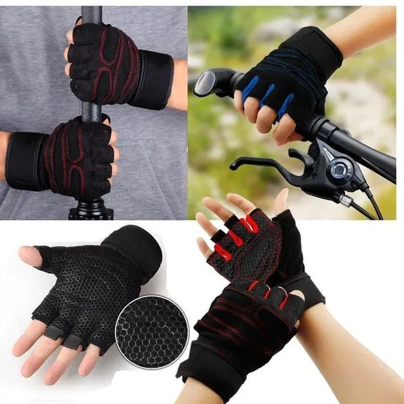 1 Pair Gym Fitness Gloves Anti-Skid Guantes Weight Lifting for Sport