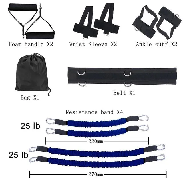 11/12pcs Pull Rope Strength Training Resistance Bands