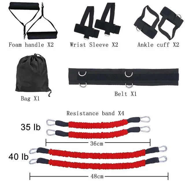 11/12pcs Pull Rope Strength Training Resistance Bands