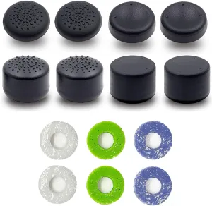 14PCS Silicone Thumb Grips for Steam Deck & Xbox Series X/S with Precision Rings - Multi-Level Resistance - Compatible with PS5 PS4 Xbox One - Controller Grips & Pro Accessories