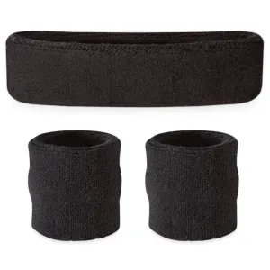 3 Pack Black Sweat Bands
