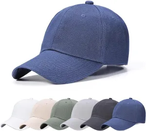 6Pcs Unisex Vintage Washed Baseball Cap Hat Adjustable Cotton Sports Caps for Men Women Outdoor Sports