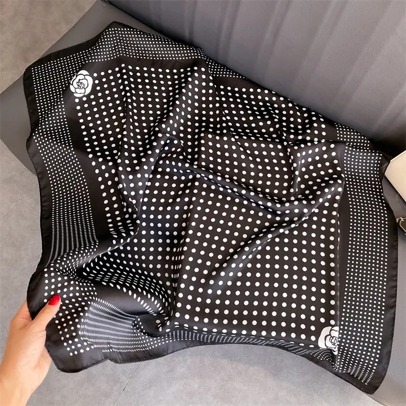 90cm x 90cm Imitation Silk Scarf Women Elegant Ladies Scarf