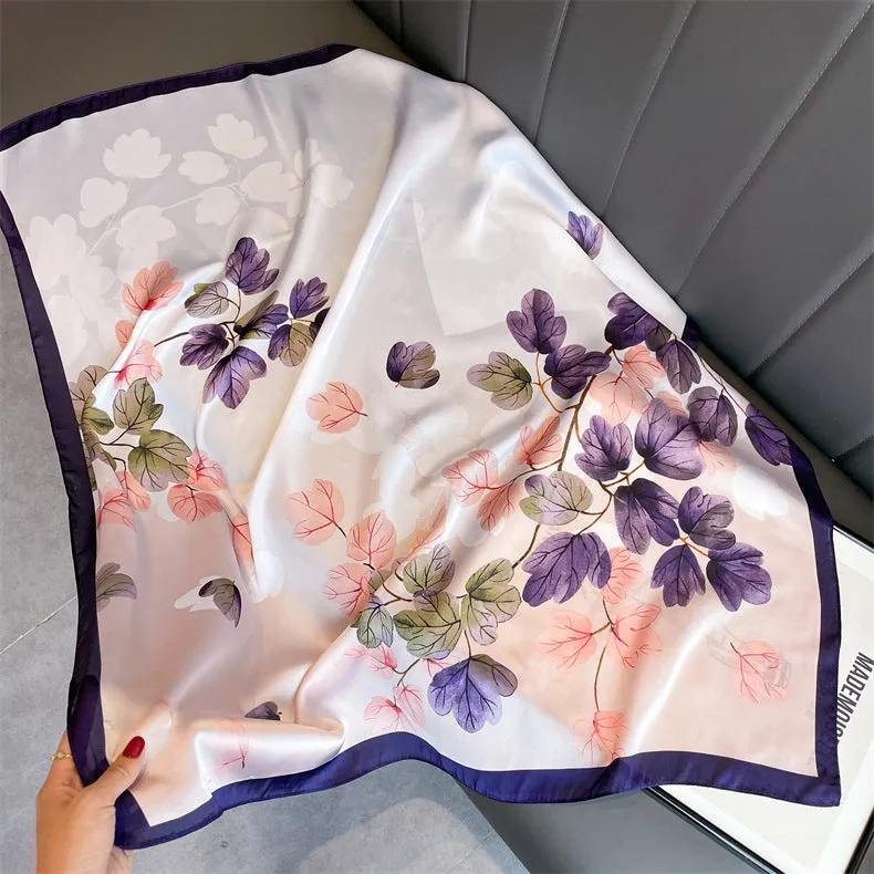 90cm x 90cm Imitation Silk Scarf Women Elegant Ladies Scarf