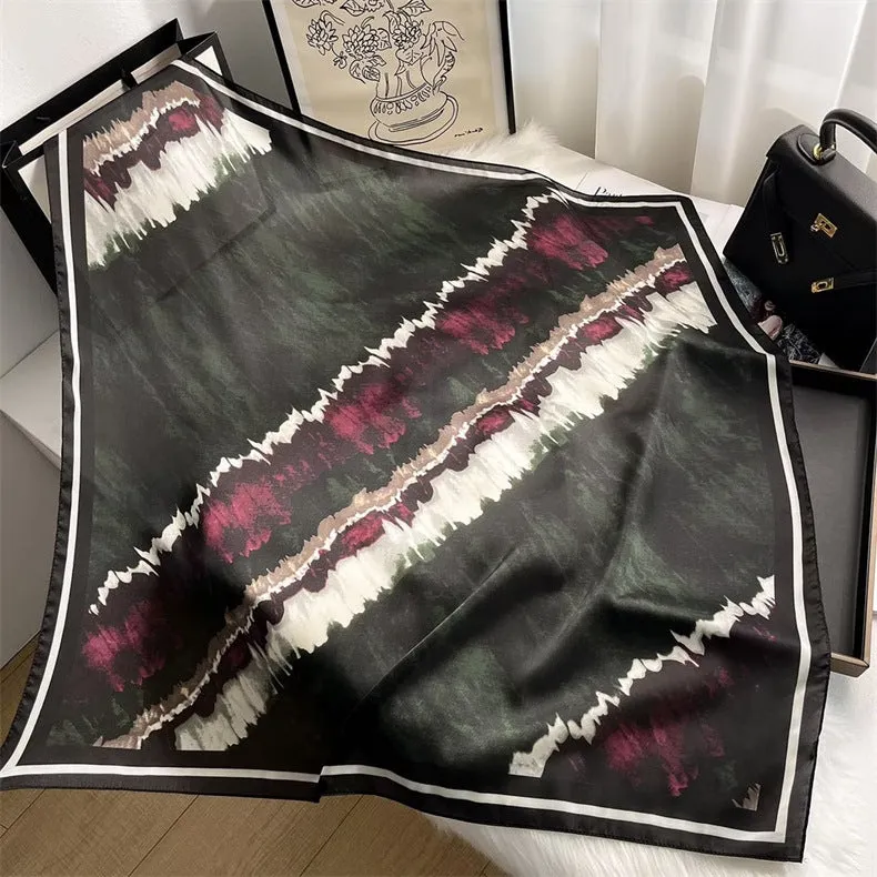 90cm x 90cm Imitation Silk Scarf Women Elegant Ladies Scarf