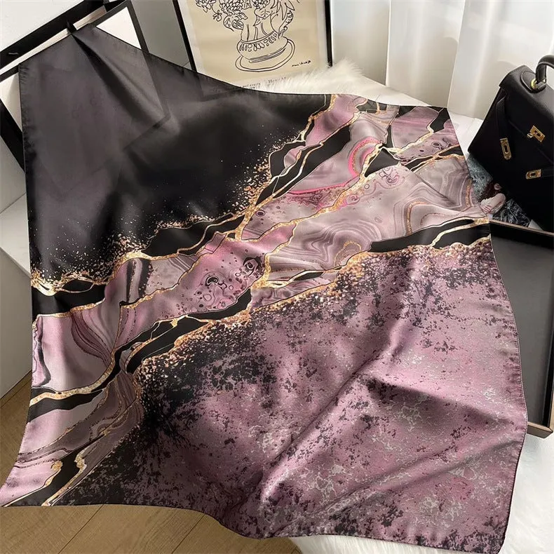 90cm x 90cm Imitation Silk Scarf Women Elegant Ladies Scarf