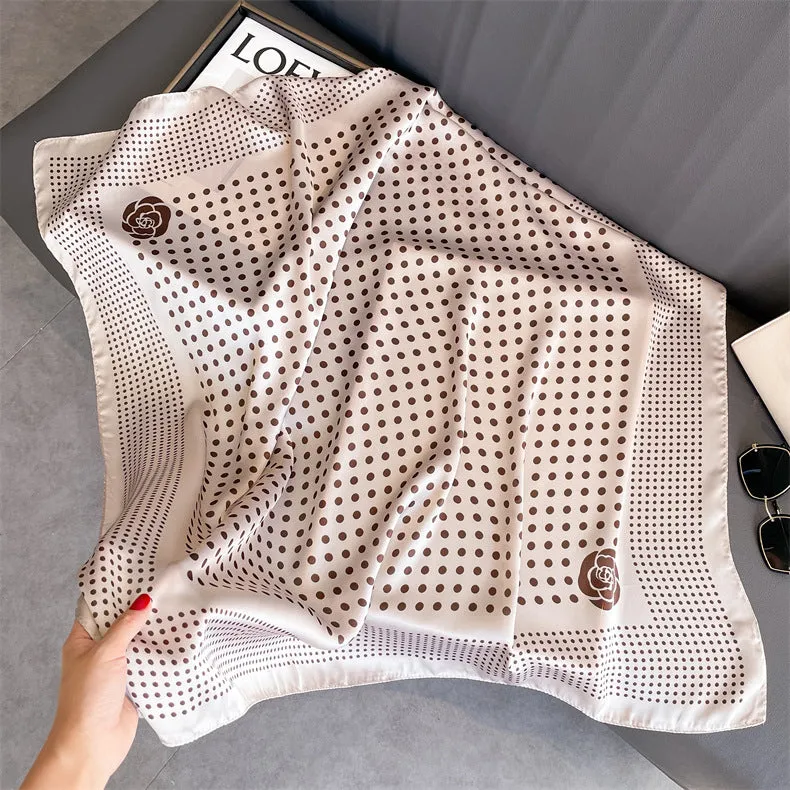 90cm x 90cm Imitation Silk Scarf Women Elegant Ladies Scarf