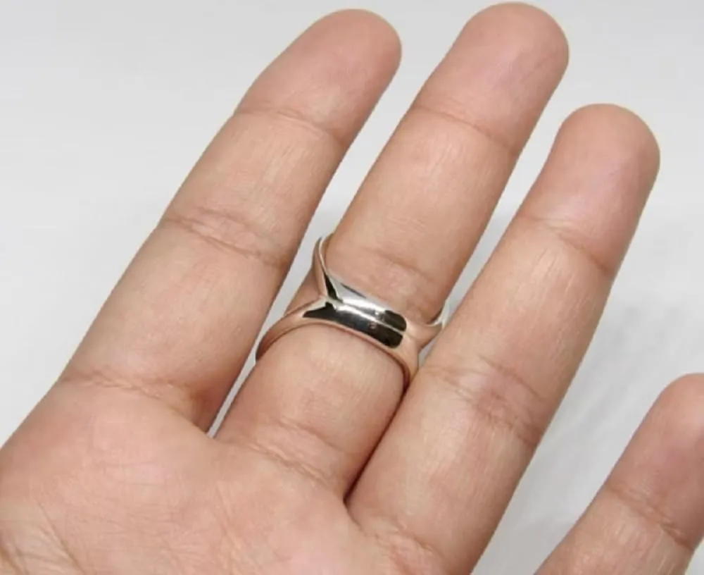 925 Sterling Silver Field Splint Ring, Handmade Ring, Thin Swan Neck Splint in Silver for PIP or DIP Join, Silver Ring Splint,PIP Joint Ring, Woman minimalist Ring (Silver)