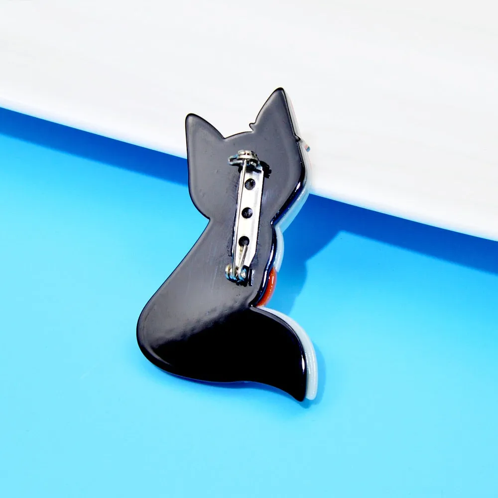 Acrylic Fox Brooches For Women