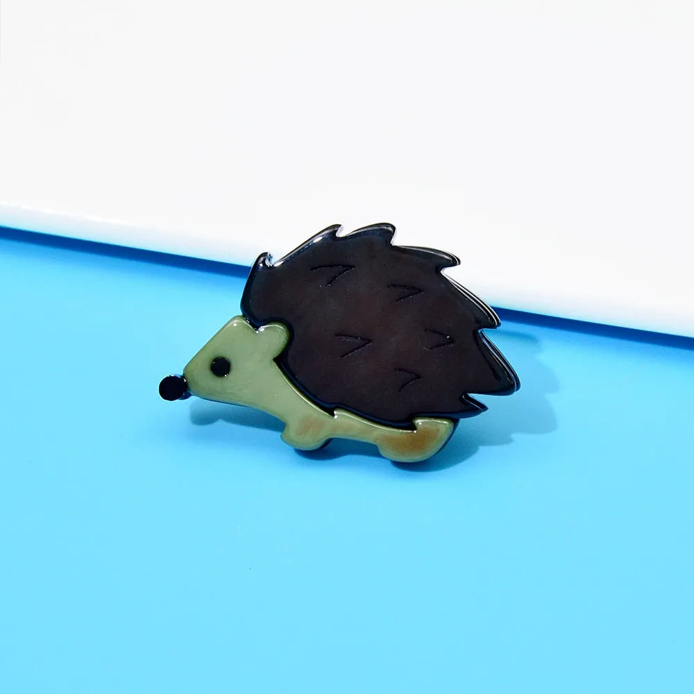 Acrylic Hedgehog Brooches For Women