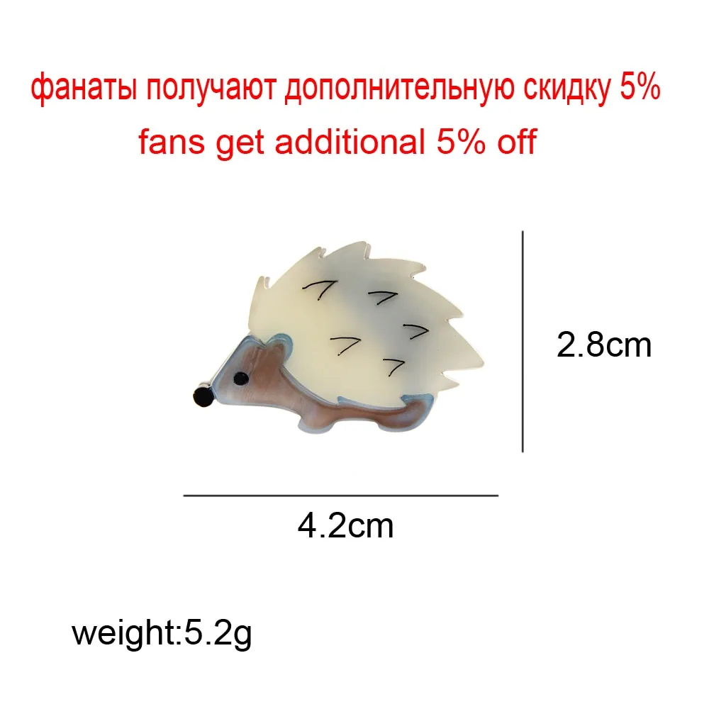 Acrylic Hedgehog Brooches For Women