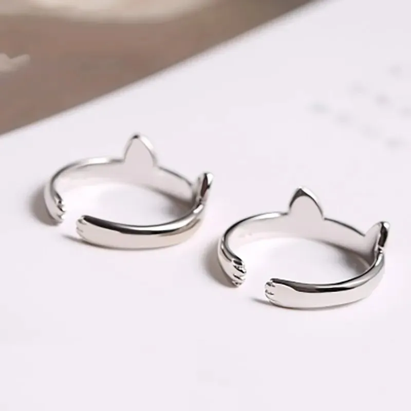 Adjustable Cat Paw Rings
