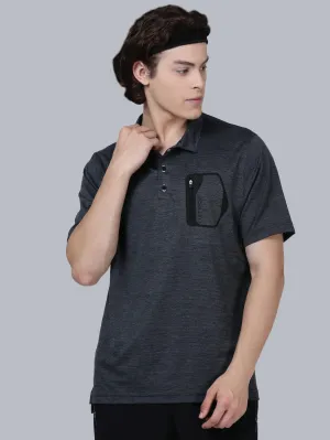 Blakout Finish Dark Grey Relaxed Polo
