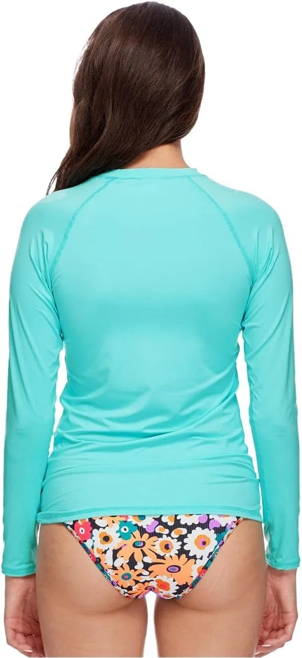 Body Glove Women's Standard Smoothies Sleek Solid Long Sleeve Rashguard with UPF 50 