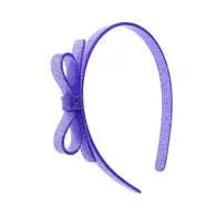 Bow Headband - Purple Glitter