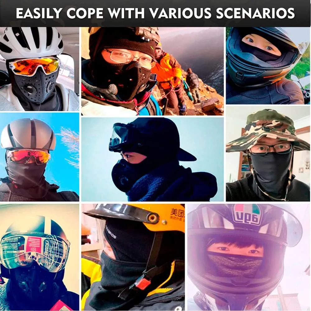 Camo Balaclava Face Shiesty Ski Mask,UV Protection Ice Silk Neck Gaiter Sun Hood for Men Women Motorcycle Cycling
