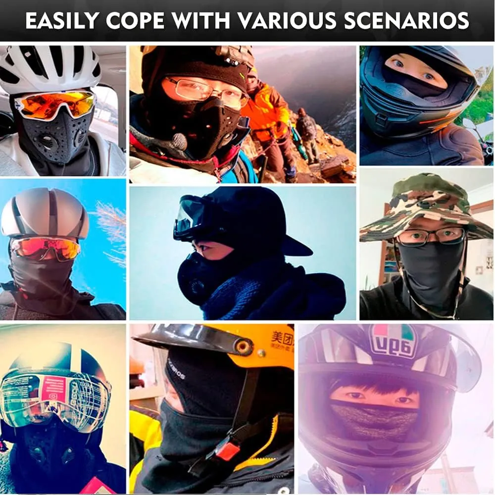 Camo Balaclava Face Shiesty Ski Mask,UV Protection Ice Silk Neck Gaiter Sun Hood for Men Women Motorcycle Cycling