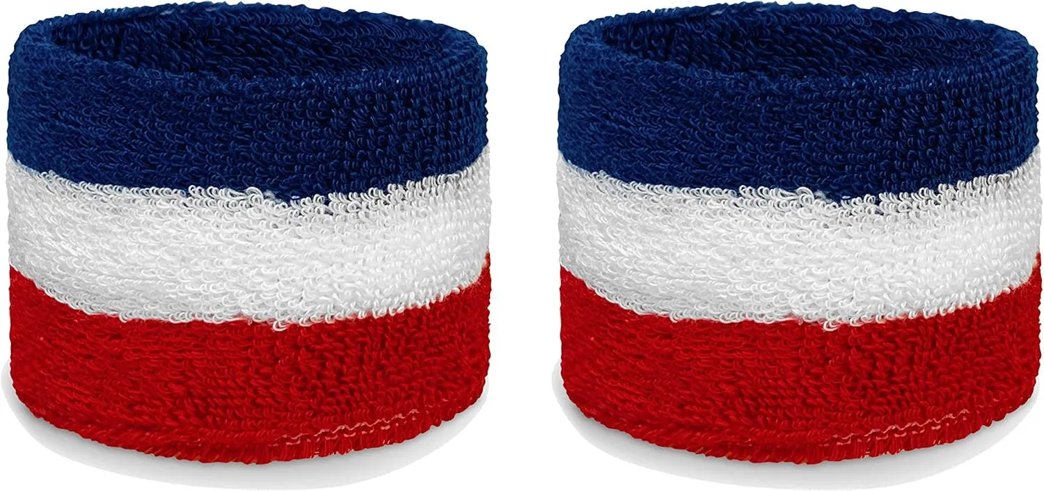 Country Flag/LGBTQ  St Patrick Sweat Wristbands, 2.5"/4" Tall Size, 2 Pieces