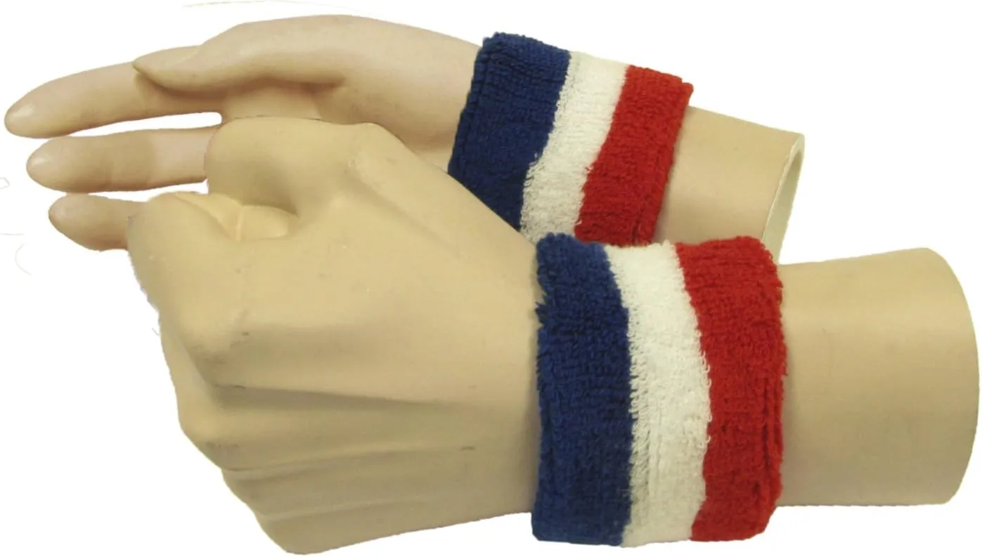Country Flag/LGBTQ  St Patrick Sweat Wristbands, 2.5"/4" Tall Size, 2 Pieces