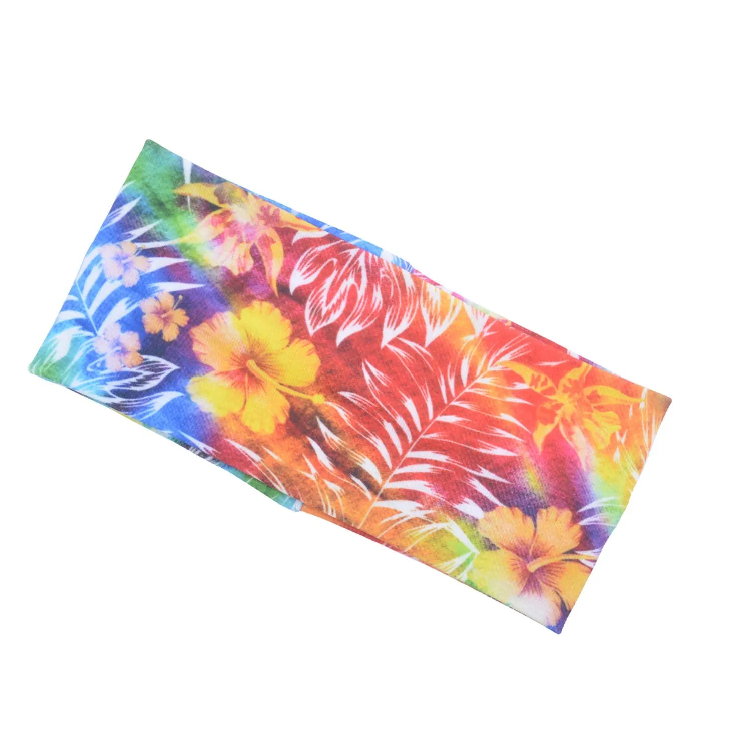 CowCow Womens Unique Tie Dye Patchwork Floral Pattern Lightweight Headscarf