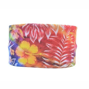 CowCow Womens Unique Tie Dye Patchwork Floral Pattern Lightweight Headscarf