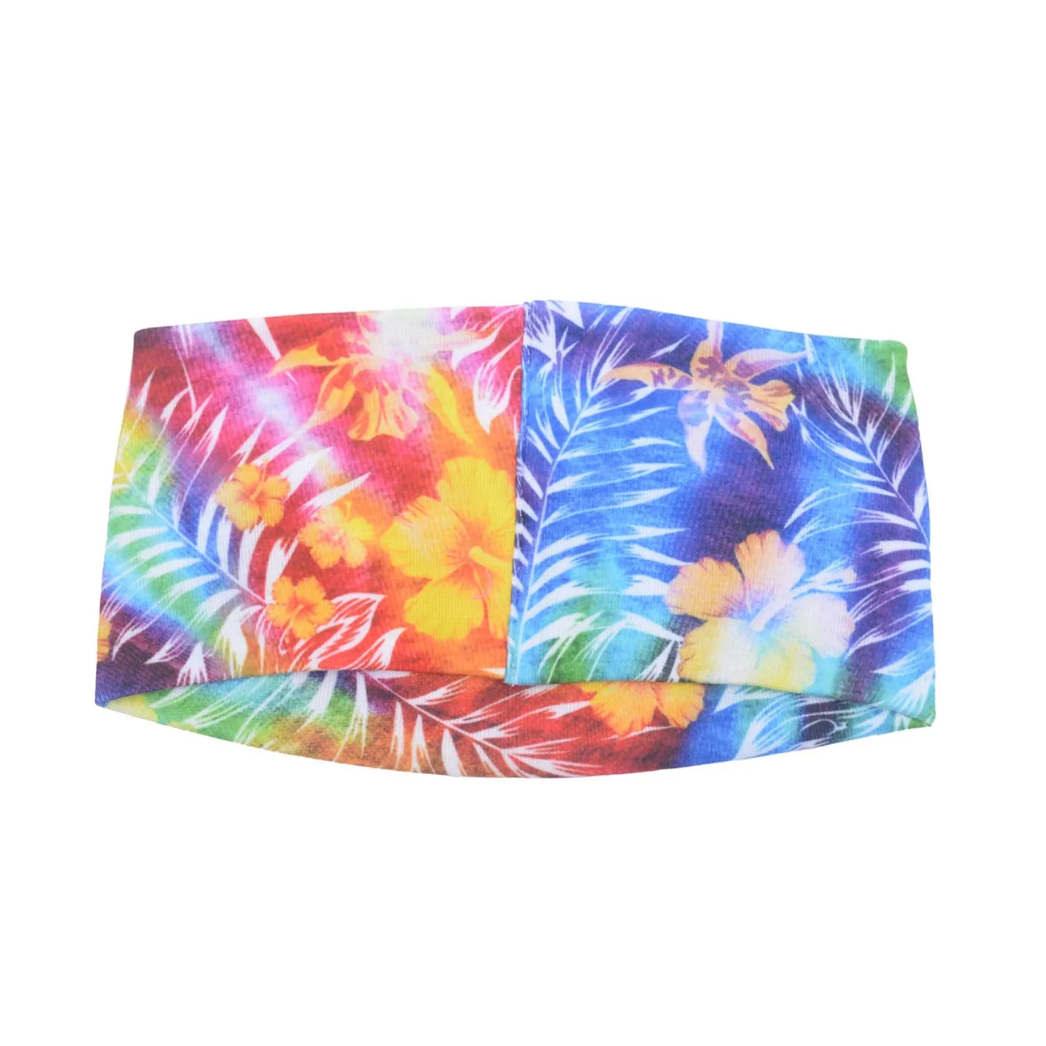 CowCow Womens Unique Tie Dye Patchwork Floral Pattern Lightweight Headscarf