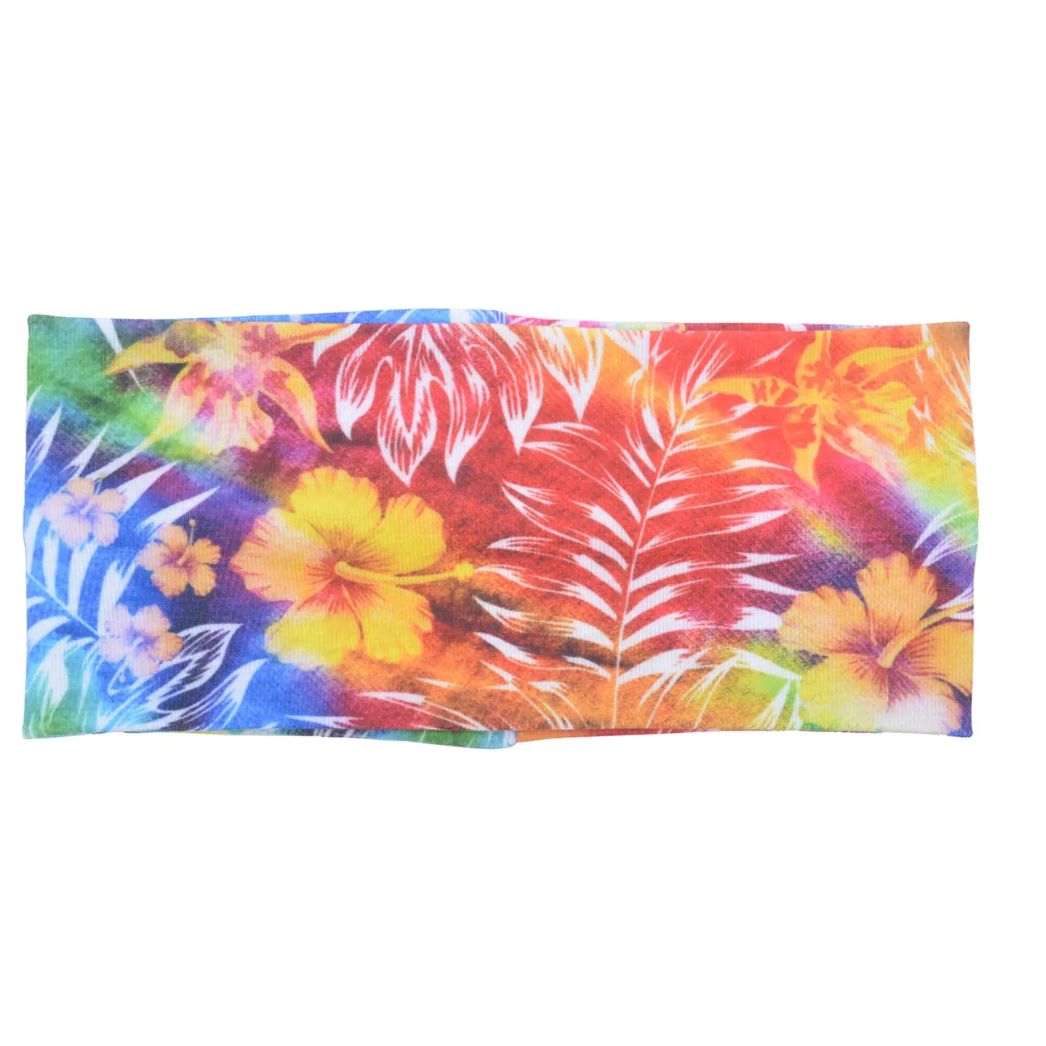 CowCow Womens Unique Tie Dye Patchwork Floral Pattern Lightweight Headscarf