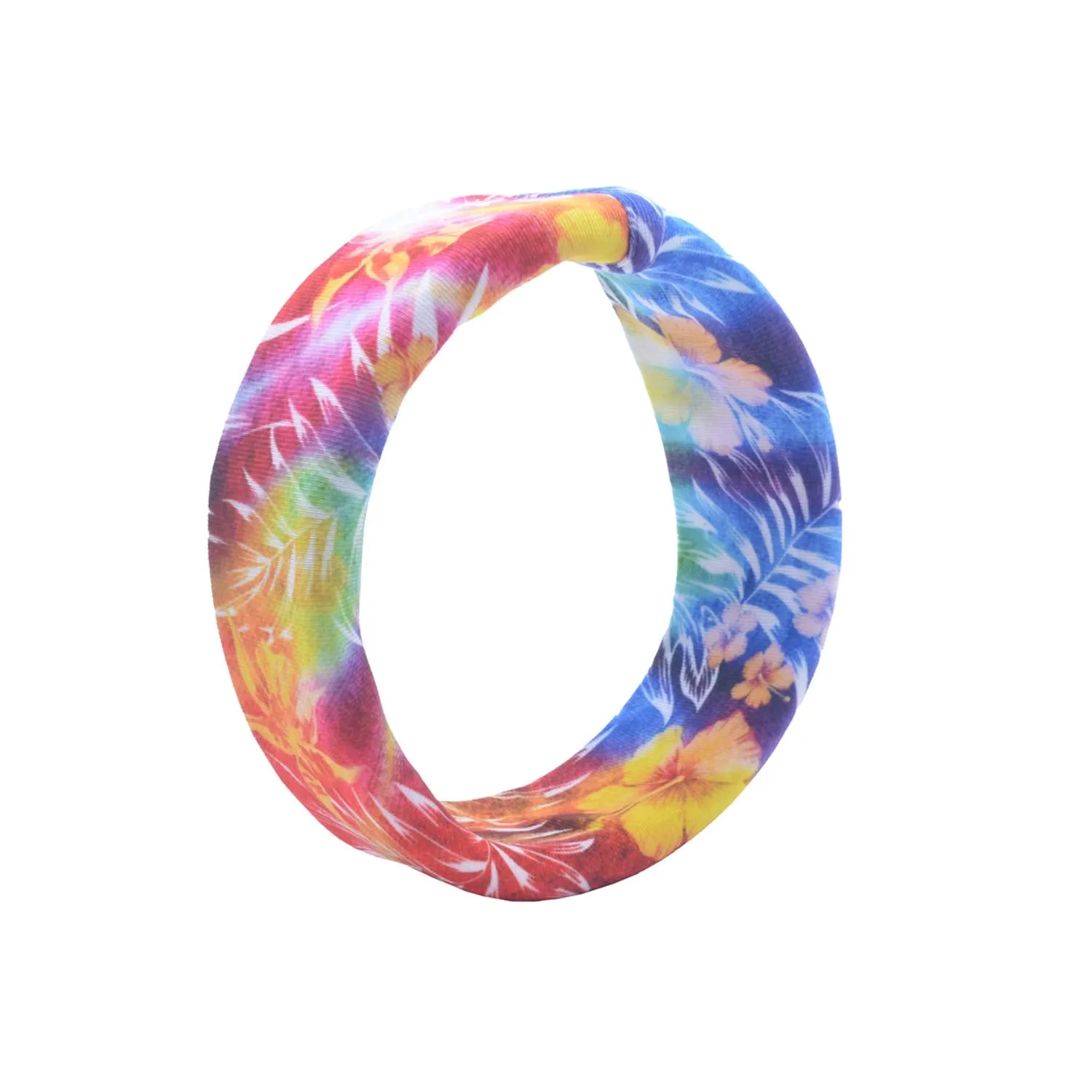 CowCow Womens Unique Tie Dye Patchwork Floral Pattern Lightweight Headscarf