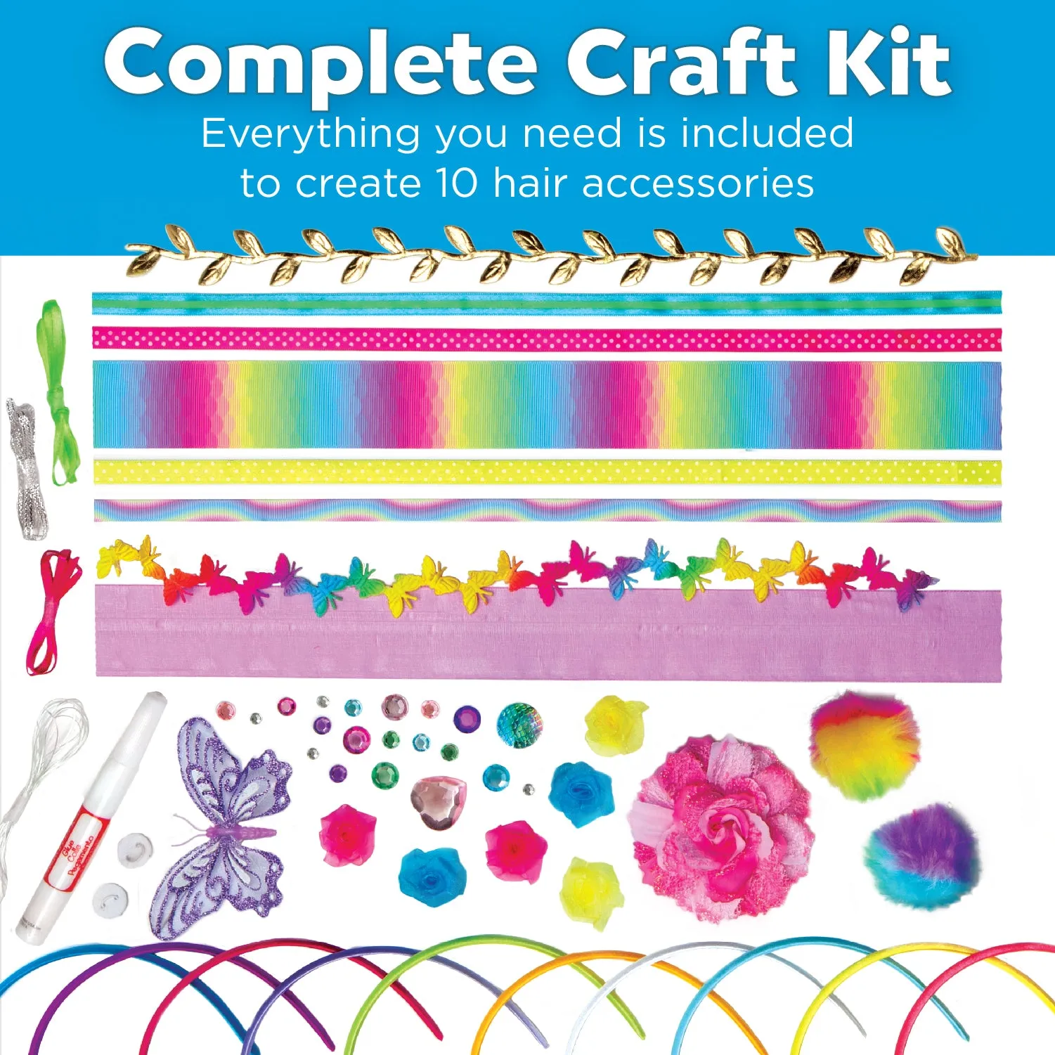 Creativity for Kids - Fashion Headbands Craft Kit - Create 10 Unique Headbands