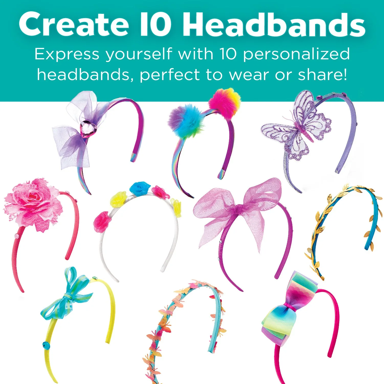 Creativity for Kids - Fashion Headbands Craft Kit - Create 10 Unique Headbands