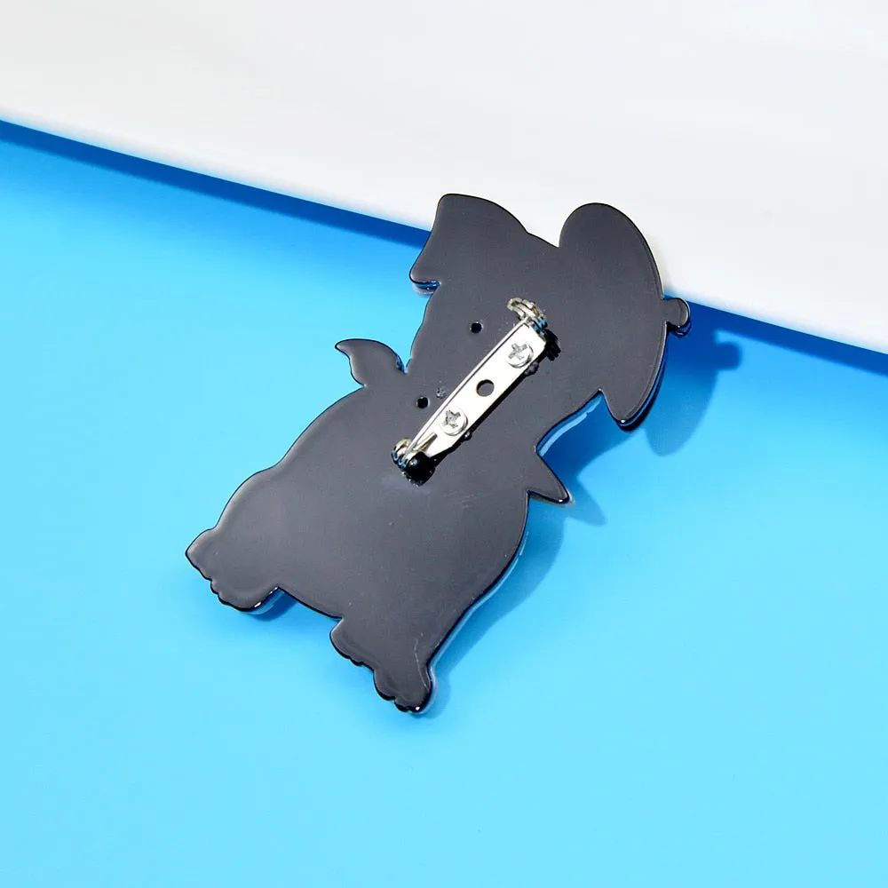 Cute Acrylic Dog Brooches For Women