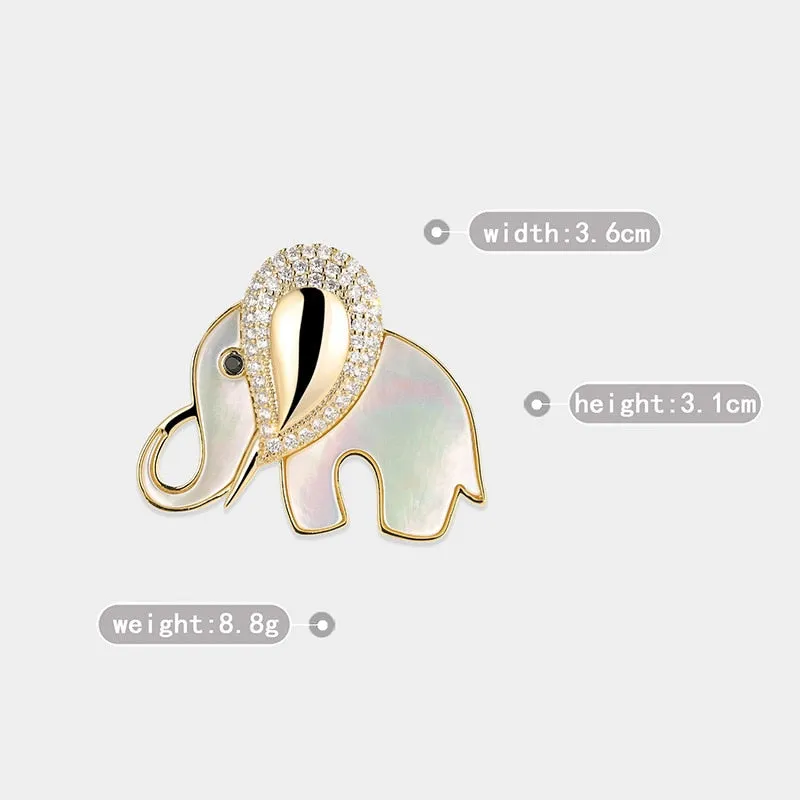 Cute Small Elephant Brooch Women And Men Unisex Pin Animal Jewelry