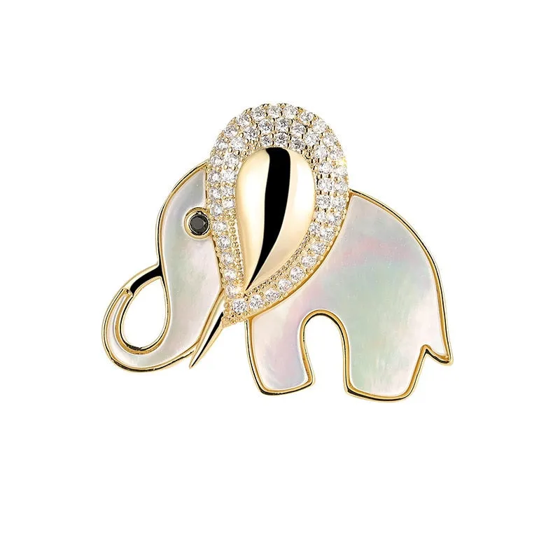 Cute Small Elephant Brooch Women And Men Unisex Pin Animal Jewelry