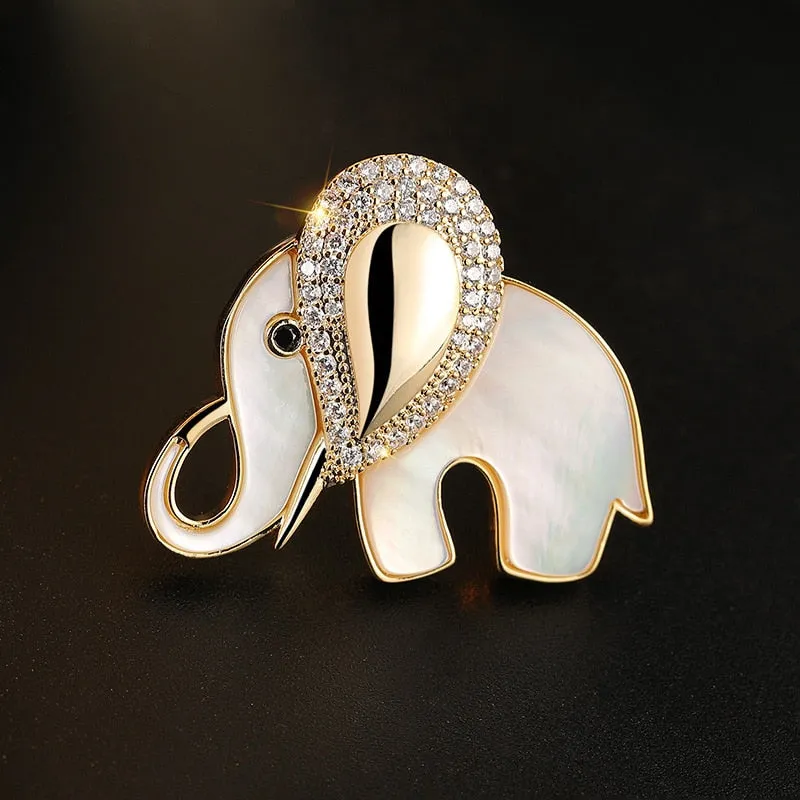 Cute Small Elephant Brooch Women And Men Unisex Pin Animal Jewelry