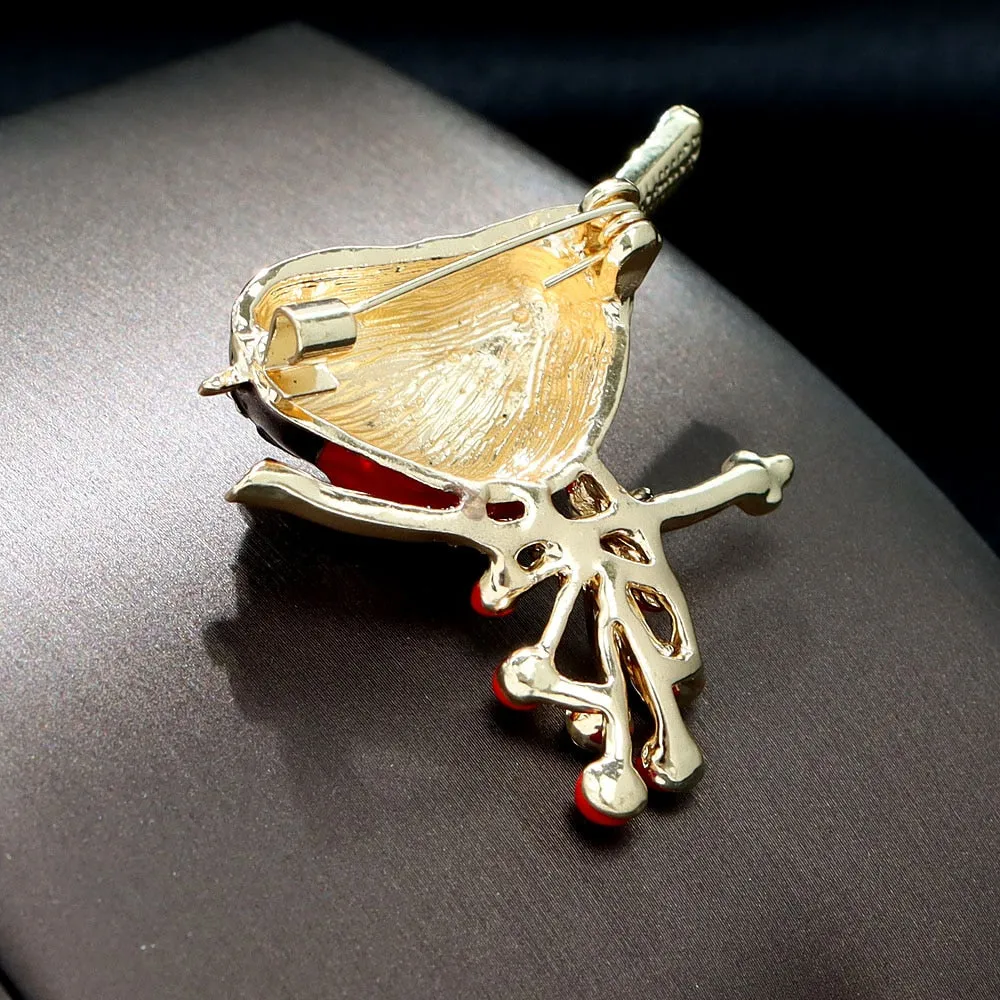 Cute Vivid Bird Brooches For Women Winter Animal Design Pin Branch Accessories