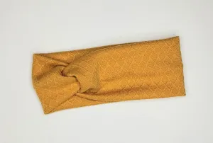 Diamond Waffle Mustard Headband
