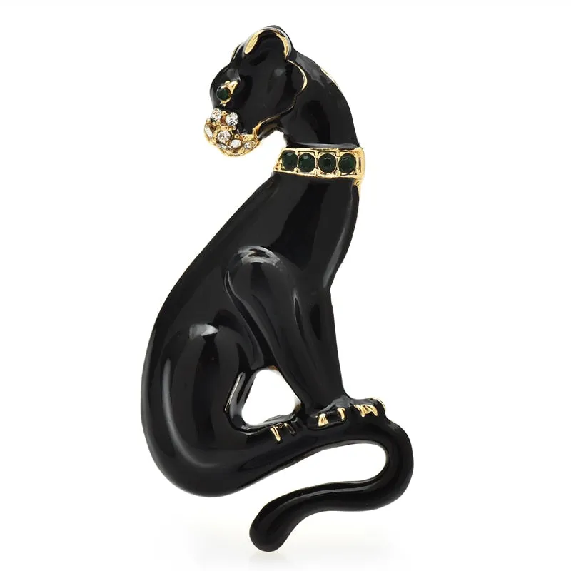 Enamel Leopard Brooches For Women Men