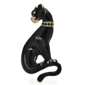 Enamel Leopard Brooches For Women Men