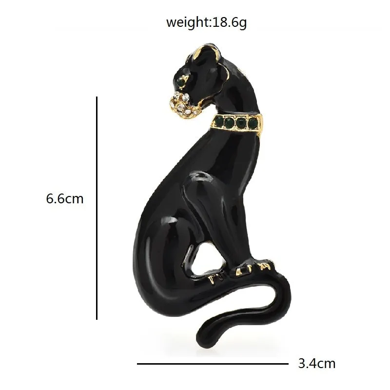 Enamel Leopard Brooches For Women Men