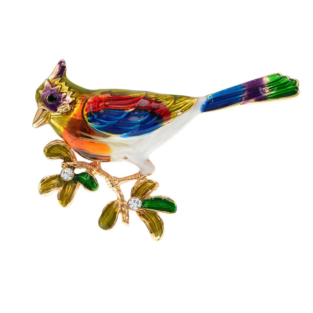 Fashion Colorful Enamel Bird Brooch Pins Cute Animal Brooches Unisex Women And Men